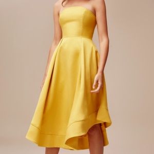 NWT C/MEO Collective Making Waves Dress Gold, Smal